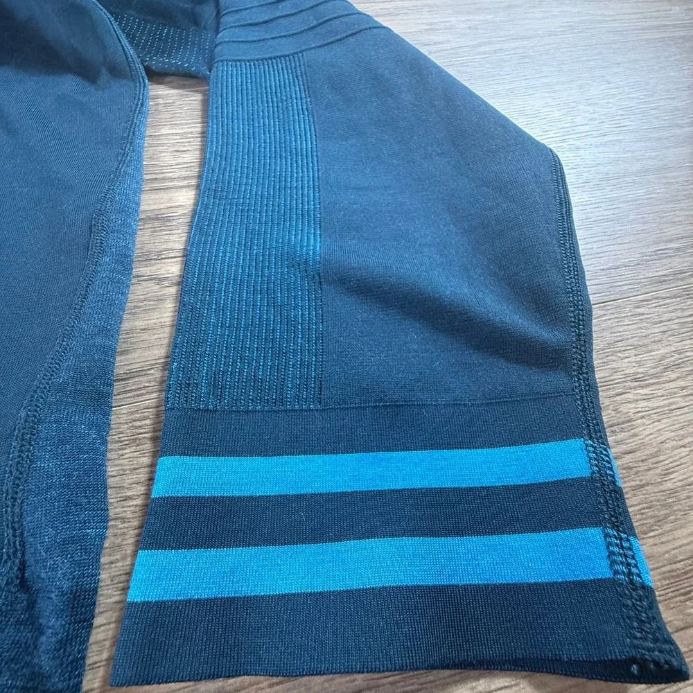 SmartWool IntraKnit Men's Thermal Base Layer Merino Wool Quarter Zip Teal XL